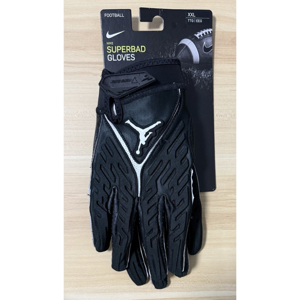 Nike Air Jordan Superbad 6.0 Football Gloves Black White DX4476-091 Size XXL NEW